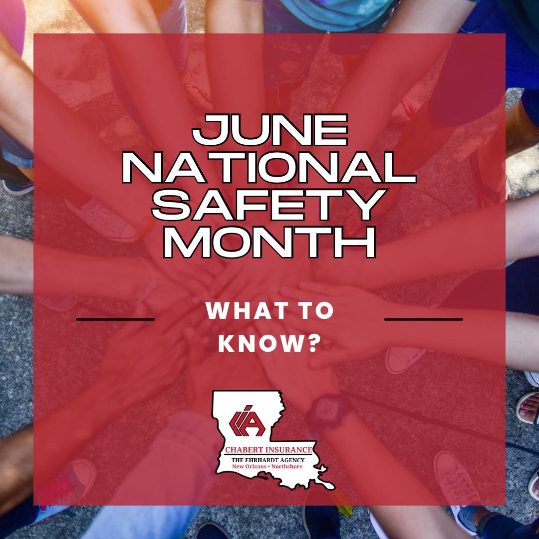 CIAEhrhardt_'s tweet photo. June is National Safety Month, a time to focus on keeping ourselves and our loved ones protected. But did you know your insurance policies play a crucial role in your overall safety net?

The right insurance in place can provide peace of mind.
#personalizedinsurance #NOLA https://t.co/5CqYjbhg3C