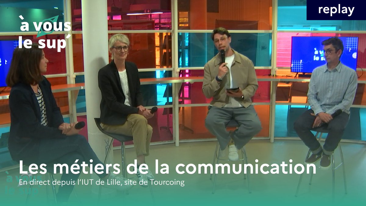 😢 Vous avez loupé notre superbe émission sur les métiers de la communication ?

✔ Pas de panique, retrouvez-la en replay dès maintenant !

🎥 Une émission à retrouver sur :
👉 YouTube : youtube.com/watch?v=UDsEla…
👉 Twitch : twitch.tv/videos/2156535…

👋 <a href="/infocom_lille3/">Infocom - Université de Lille</a>