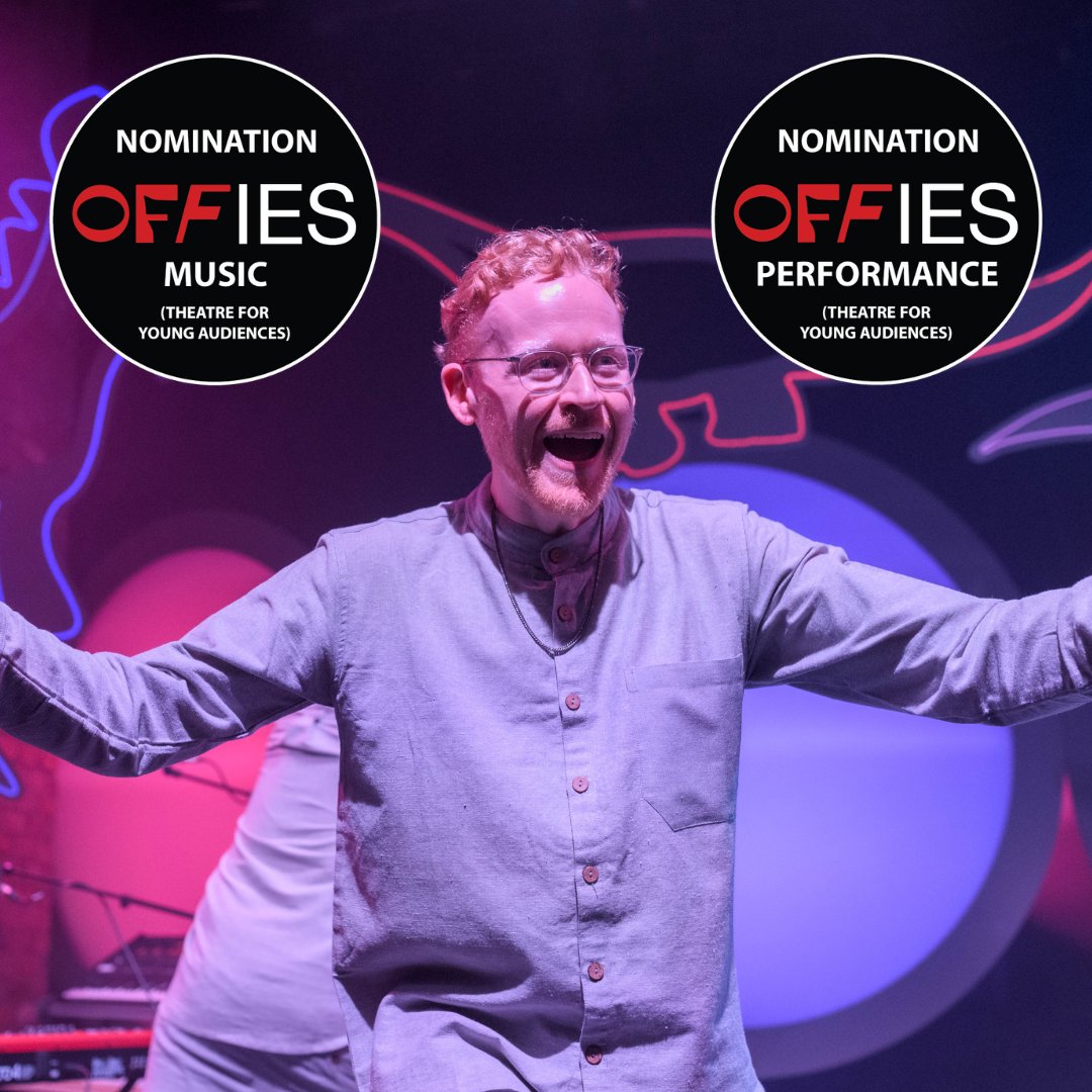 Polka Theatre (@polkatheatre) on Twitter photo The Colour of Dinosaurs has been nominated for 2 #Offies 🤩
A massive well done to the cast and crew!
TYA PERFORMANCE - <a href="/domcoyote/">Dom Coyote</a>, <a href="/LloydRColeman/">Lloyd Coleman</a>, Jakob Vinther, <a href="/Victoriavivace/">👸🏿 Victoria Oruwari 🎼👩🏿🦯</a>, Harry Miller, <a href="/RoxanaVilk/">Roxana Vilk</a>
TYA MUSIC <a href="/LloydRColeman/">Lloyd Coleman</a> The Colour of Dinosaurs has been nominated for 2 #Offies 🤩
A massive well done to the cast and crew!
TYA PERFORMANCE - <a href="/domcoyote/">Dom Coyote</a>, <a href="/LloydRColeman/">Lloyd Coleman</a>, Jakob Vinther, <a href="/Victoriavivace/">👸🏿 Victoria Oruwari 🎼👩🏿🦯</a>, Harry Miller, <a href="/RoxanaVilk/">Roxana Vilk</a>
TYA MUSIC <a href="/LloydRColeman/">Lloyd Coleman</a>
