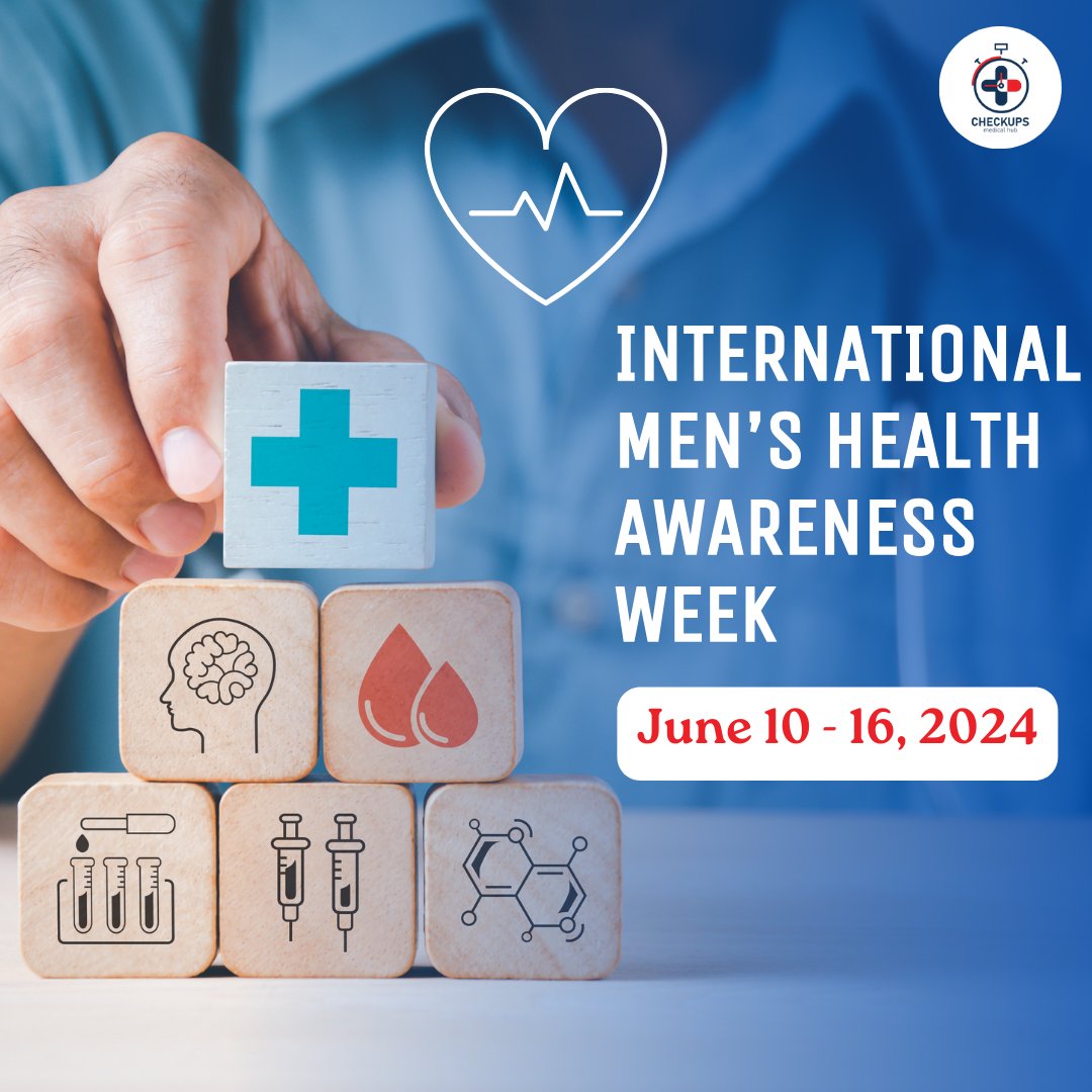 Stand Up for Health!! Encourage the men in your life to prioritize their well-being. Share resources, start a conversation, and make healthy choices together. Small steps today lead to a healthier tomorrow.

#MensHealthAwarenessWeek
#menshealth
#CheckUpsMedical
#CheckUpsCova