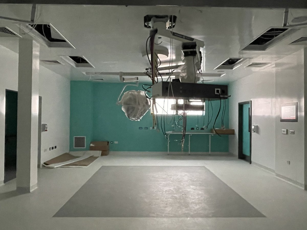 Here’s a sneak peak of the new operating theatres taking shape at #IpswichHospital. The new keyhole surgical suite is being built at the south end, above the under-construction new A&amp;E and urgent treatment centre. 
It’s due to open to patients this summer.