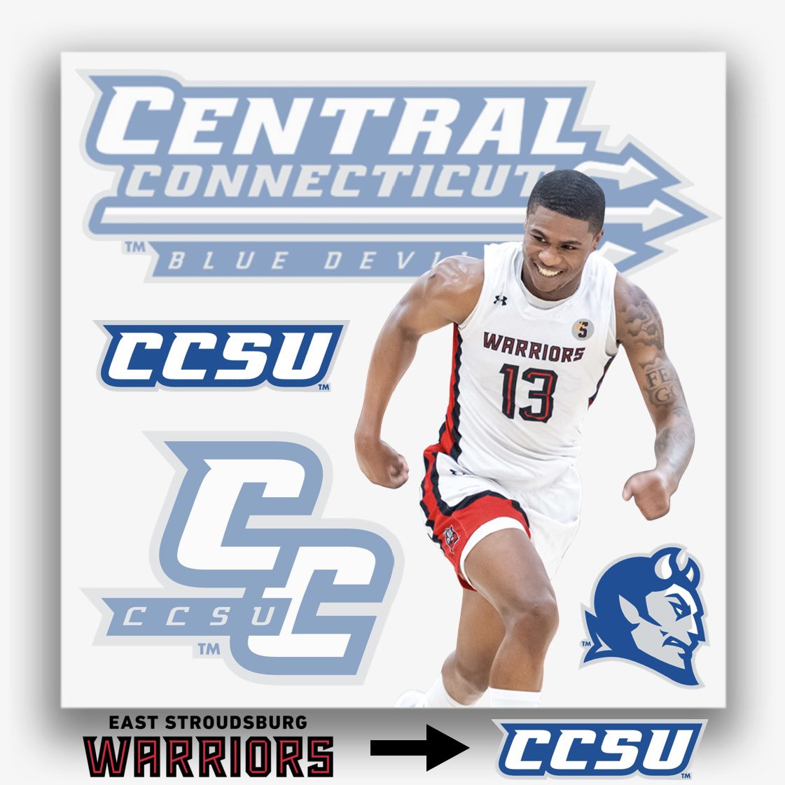 0wenCarlson's tweet photo. YESTERDAY: East Stroudsburg (D2) 6’4” SG Jaelen McGlone (@iamjaelen) commits to @CCSU_MBB from the transfer portal. 1 YOE…

2023-24:
12.4 Pts / 3.4 Reb / 2.1 Ast / 2.2 Stl /
52.5% FG / 39.3% 3P

Spent first 2 years at the D1 level with Rider before the past 2 with ESU… https://t.co/d73aPc9w9R