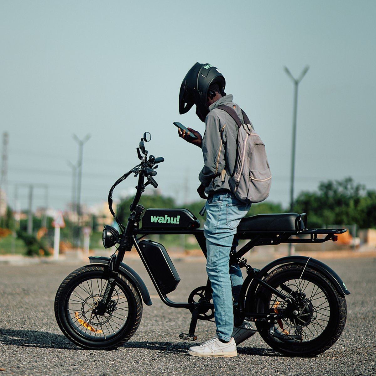 wahu_me's tweet photo. Good day, Accra! 

We go again! How many wins are we making this week?

#RideWahu #ebike #chargedwithfreedom https://t.co/hQk2aWVCCD