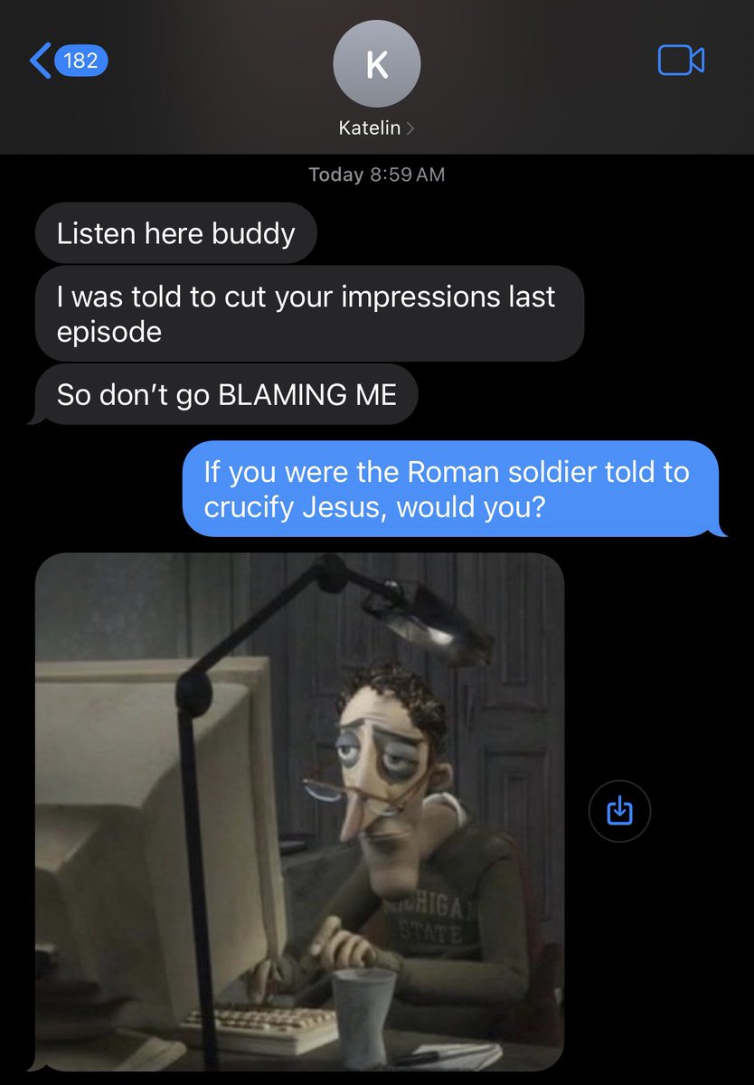 Wendigoon8's tweet image. Context: she removed 30 minutes of my Jeff Goldblum impression from the last Creepcast episode