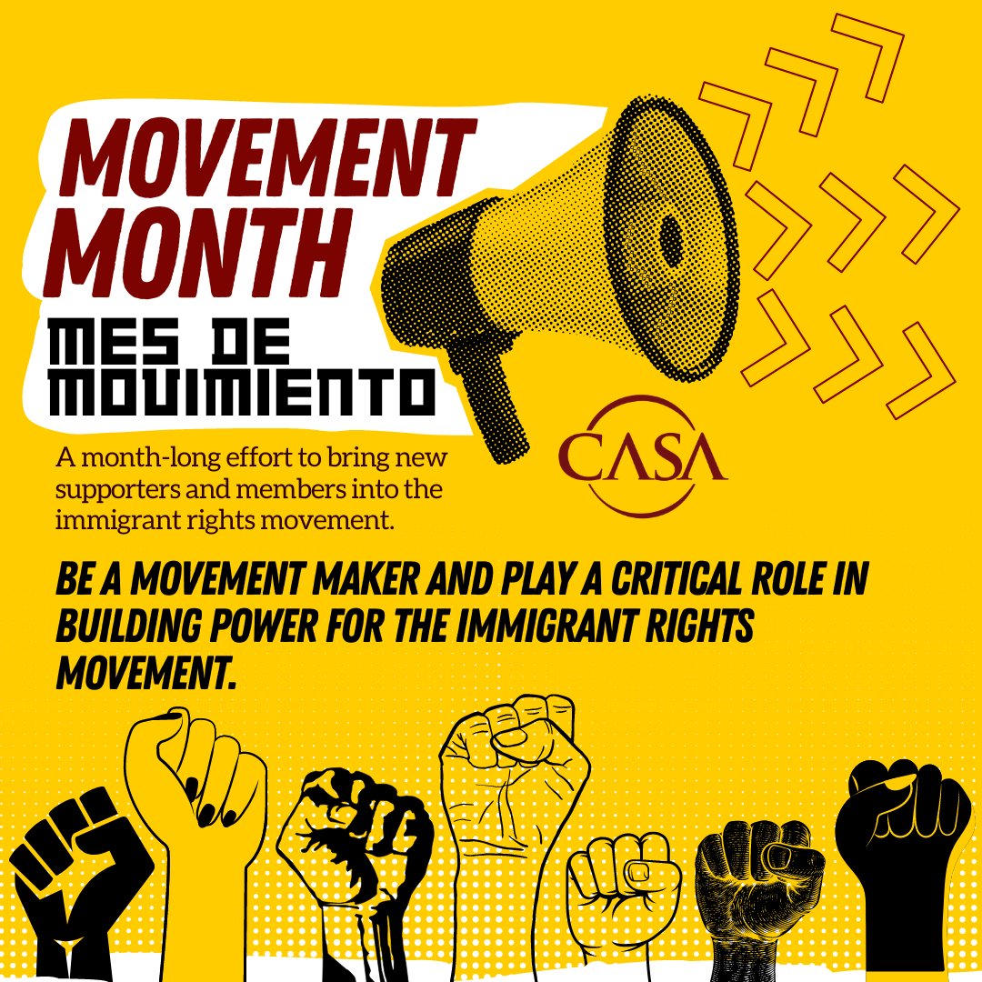 wearecasaorg's tweet photo. 🚩This June, let's come together to fuel the immigrant justice movement. Read more about #MovementMonth at https://t.co/ufcXw5DfH3 https://t.co/wB3bVwAFmB