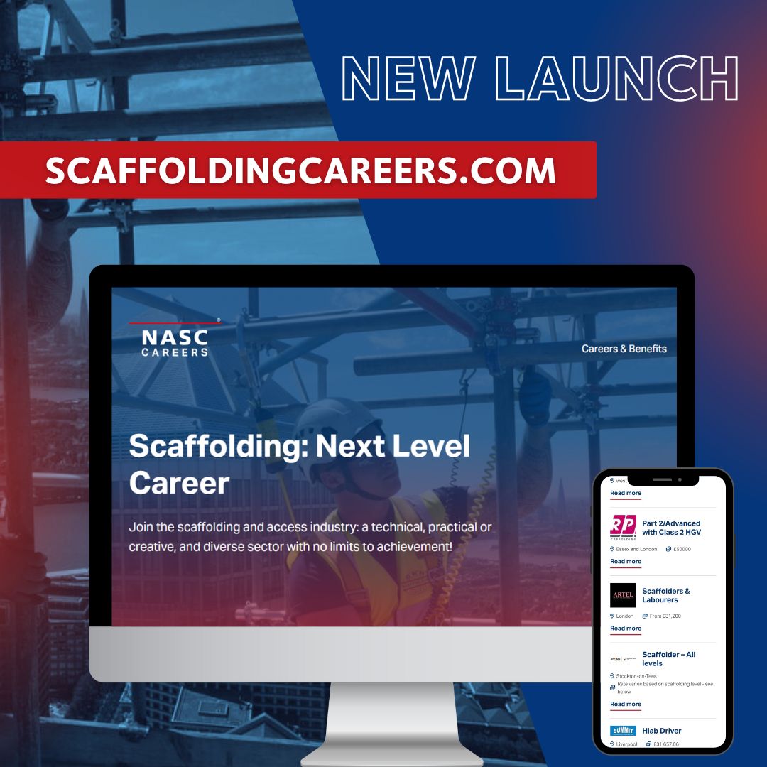 New Launch &gt; NASC launches an inspiring talent solution – scaffoldingcareers.com to address the skills gap in the UK scaffolding industry. With demand skyrocketing, finding skilled professionals is more critical than ever. Here's what makes our new talent solution valuable:

🔷