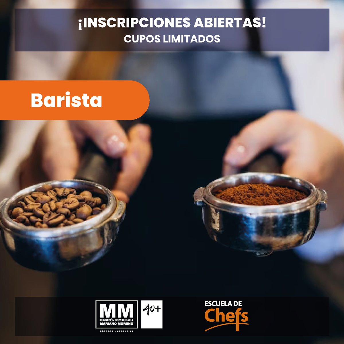 📚 ¡Asegurá tu lugar e inscribite a los cursos cortos en Mariano Moreno!

👉 Inician en junio
👉 Amplia salida laboral
👉 Cupos limitados.

📌 Barista l
📌 Barista ll

mariano-moreno.com.ar/cursos/barista