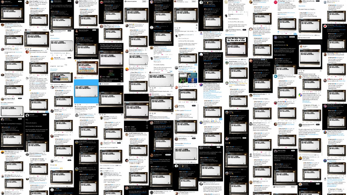 Huge thanks to everyone who is sharing He Left Them On The Beaches. Credited or not. Here and beyond. Lest we forget, come July 4. #toriesout #toriesaredone #sunakered