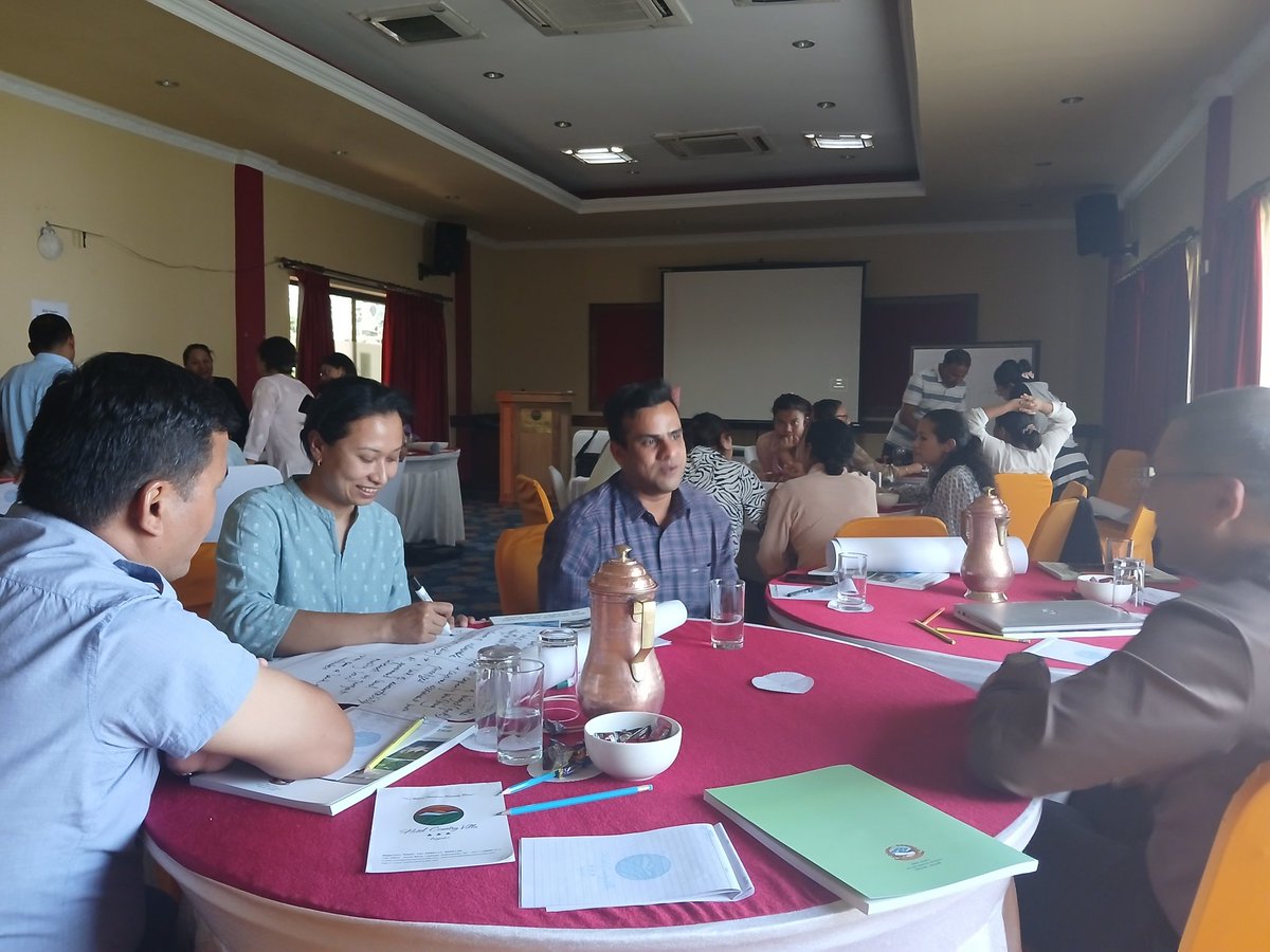simatamangnepal's tweet photo. @UNDPNepal stocktaking the #NationallyDeterminedContribution's  GESI target.  Consultation ongoing with GESI &amp; #ClimateChange focals from concerned departments &amp; ministries to analyse gaps &amp; build a Capacity Building Strategy. 

#KeepingThePromise #ClimatePromise #ClimateAction https://t.co/XrrUTUunBi
