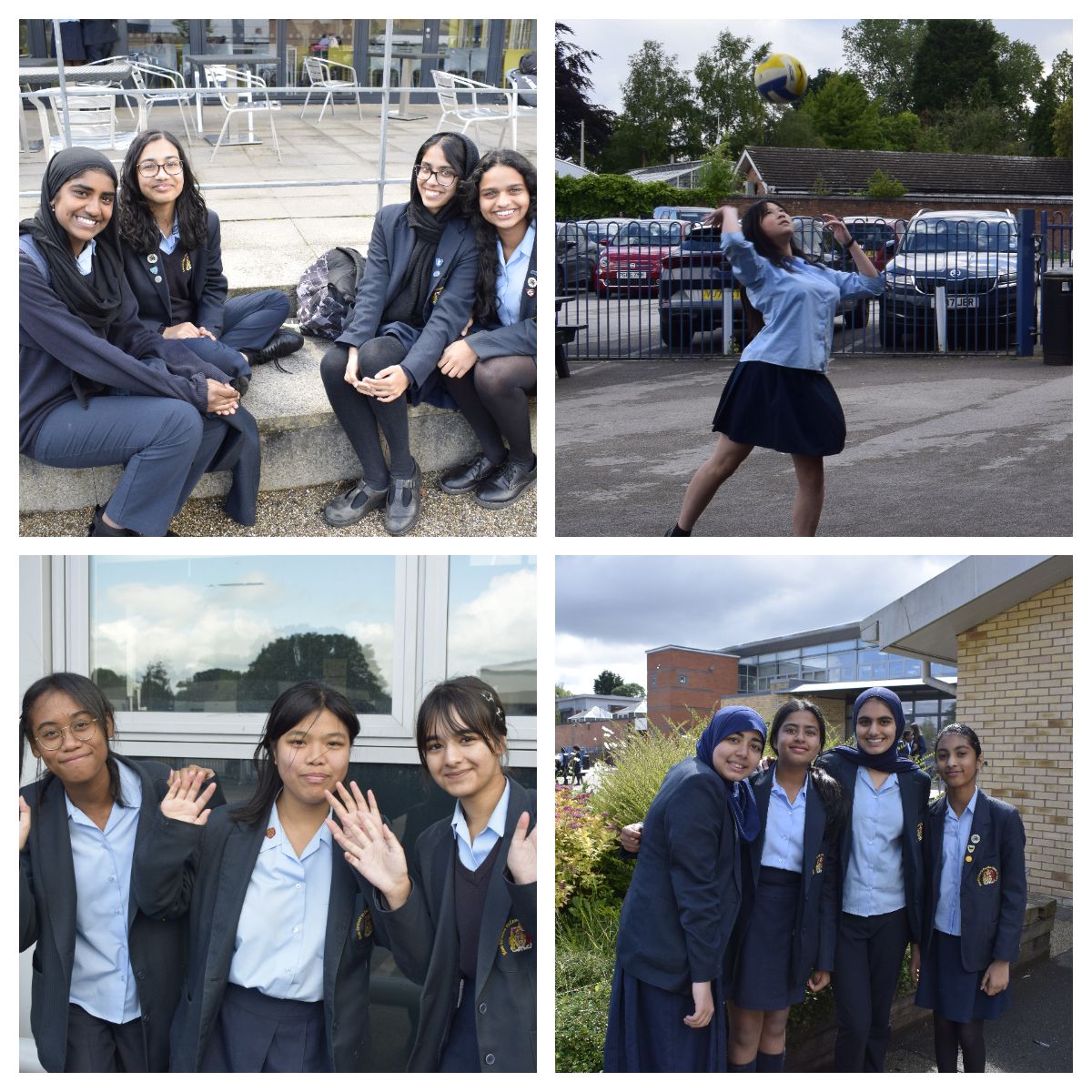 The sun's out today and there were lots of happy faces outside this break time!