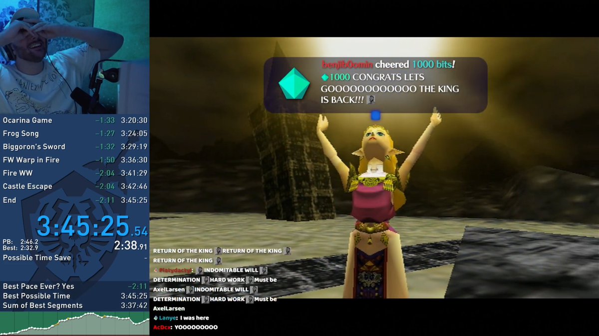 I can't express how insane this mental block has been
All the countless hours spent making new strats, theory crafting, testing, optimizing only to shave off mere frames wherever I can.. it finally paid off.
I'm so proud of myself

Ocarina of Time 100% 

WORLD RECORD
