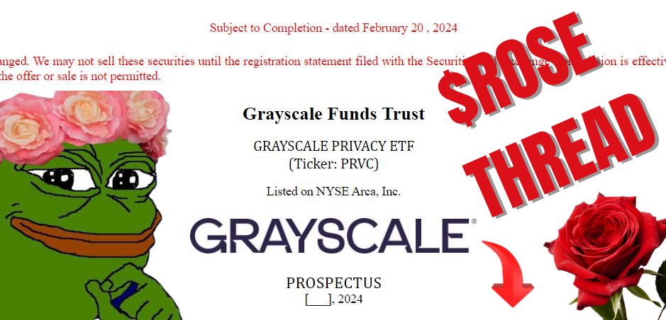 ECrypto0's tweet photo. Institutional accumulation is going on with @OasisProtocol / $ROSE? A single entity, spending $50M in under 1 year

With @Grayscale filing for a 'Privacy ETF', lets take a look at why & how $ROSE could feature🌹

This is one you won't want to miss (BOOKMARK)⬇️

🧵THREAD (Read on)