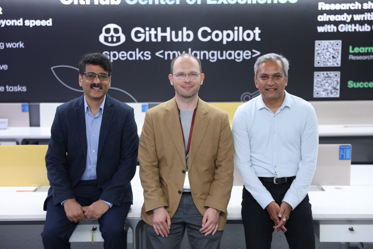 ashtom's tweet photo. As we begin a new age of technology, Global Systems Integrators (GSI's) sit at the intersection of the Al and software economies. This presents a generational opportunity to accelerate digital transformation and GDP growth across every region.

By enabling their developers with GitHub Copilot organization-wide, and extending the capabilities to their customers, GSI's can generate a globalized step change in the speed of software production. Together with @Infosys, we will achieve just this-delivering a new wave of business value for software in the global economy.

Thank you for having me today Rafee, Bali (Balakrishna), and all the team at Infosys, as we opened the first @github Center of Excellence. The energy was incredible!

A new day has begun for the world's GSl's. The Age of Copilot is here.