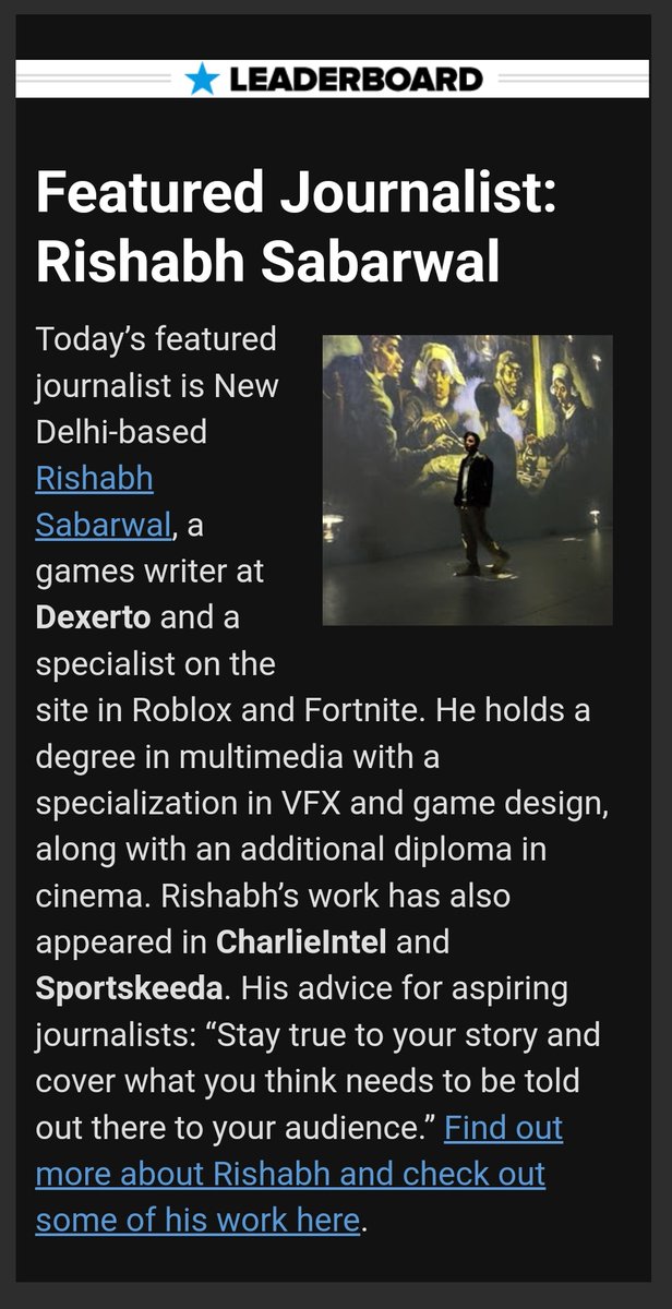 Thanks to <a href="/muckrack/">Muck Rack</a> daily for featuring me on their everyday newsletter on June 6th! Feels good to be acknowledged by fellow journalists and reps I met along in my gaming journo career! 🙏