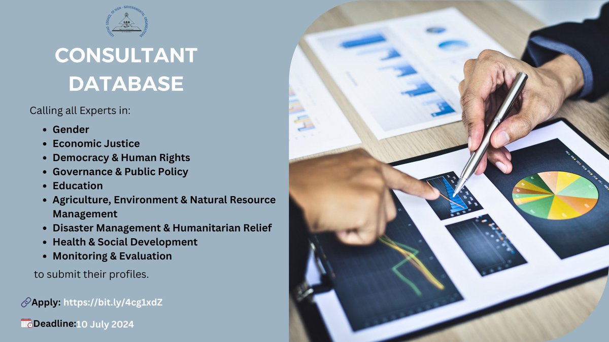 Opportunity Alert 🚀 
 
Are you an individual consultant/consultancy firm well versed in LCN's strategic areas? LCN is seeking to grow its database of consultants. Submit your profile for inclusion into the database.

🔗: bit.ly/4cg1xdZ 
⏳: 10/07/20248