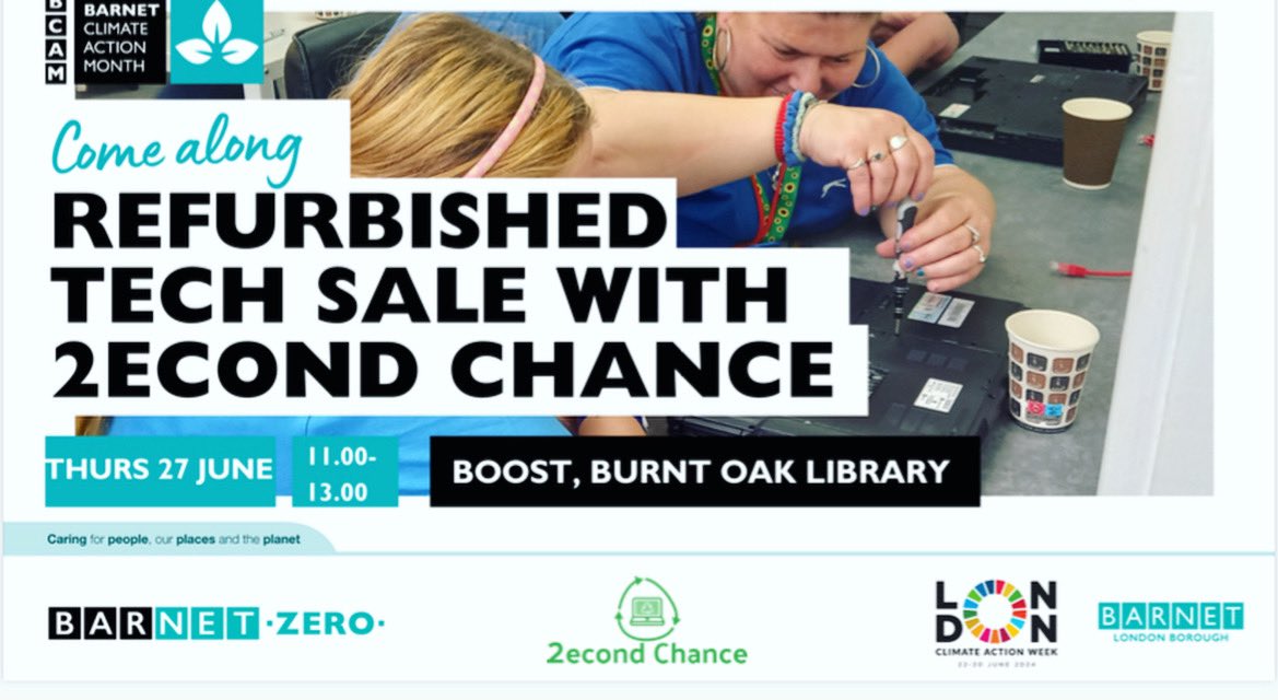 2econdChanceUK's tweet image. Affordable laptops, tablets and smartphones up for grabs! Save the date and don’t miss out … #refurbisheddevices #affordabletech #hotdeals🔥 #barnetgetonline
