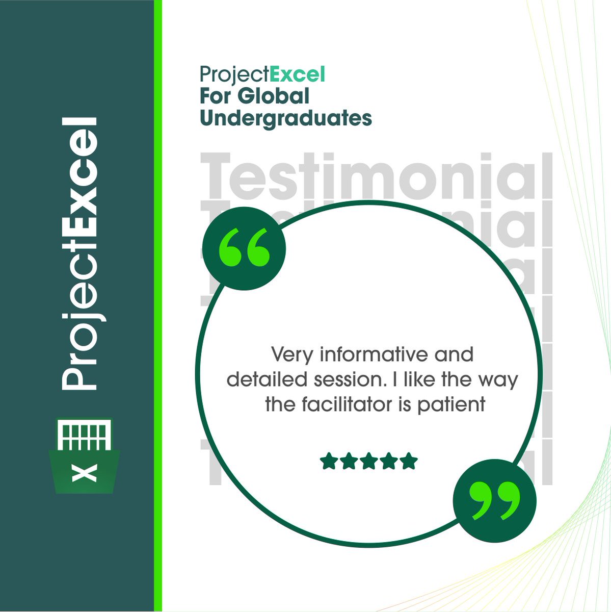 Pelumi_Analyst's tweet image. Testimonials from the participants.

Looking forward to the next!

Thanks to the community for helping in the publicity.
#ProjectExcel #MicrosoftExcel #MLSA