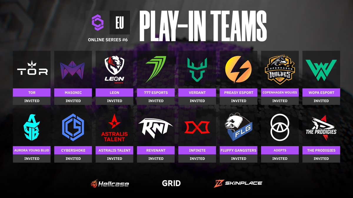 Champion of Champions Tour CS2 (@cct_cs) on Twitter photo The INVITED #CCTEU6 Play-In Teams 🙇
TOR
<a href="/MasonicGG/">MASONIC</a>
LEON
<a href="/777esports/">777 Esports 👽</a>
<a href="/PreasyEsport/">Preasy Esport 🇩🇰</a>
<a href="/CPHWolves/">Copenhagen Wolves</a>
<a href="/WopaEsport/">WOPA Esport</a>
@TheAurora_GG Young Blud
<a href="/team_cybershoke/">CYBERSHOKE Esports</a>
<a href="/AstralisCS/">Astralis Counter-Strike</a> Talent
@RevenantIndia
<a href="/infiniteggro/">Infinite Gaming</a>
FLuffy Gangsters
<a href="/ADEPTS_TEAM/">ADEPTS</a>
<a href="/THEPRODIGIESgg/">THE PRODIGIES</a> The INVITED #CCTEU6 Play-In Teams 🙇
TOR
<a href="/MasonicGG/">MASONIC</a>
LEON
<a href="/777esports/">777 Esports 👽</a>
<a href="/PreasyEsport/">Preasy Esport 🇩🇰</a>
<a href="/CPHWolves/">Copenhagen Wolves</a>
<a href="/WopaEsport/">WOPA Esport</a>
@TheAurora_GG Young Blud
<a href="/team_cybershoke/">CYBERSHOKE Esports</a>
<a href="/AstralisCS/">Astralis Counter-Strike</a> Talent
@RevenantIndia
<a href="/infiniteggro/">Infinite Gaming</a>
FLuffy Gangsters
<a href="/ADEPTS_TEAM/">ADEPTS</a>
<a href="/THEPRODIGIESgg/">THE PRODIGIES</a>