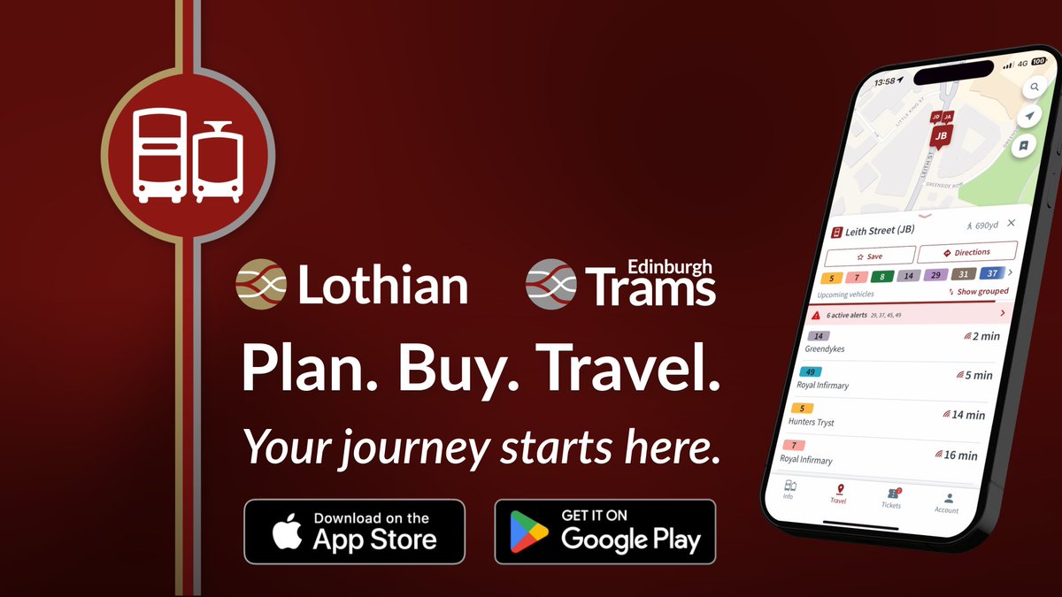 EastCoastBuses's tweet photo. Looking to pre-purchase your bus tickets in advance?

Download the new bus &amp; tram app where you can purchase a range of Single and Day tickets, including bundles of Day tickets, for travel across East Lothian!

Download the app now 👉 https://t.co/Vce3EAJEqk

#PlanBuyTravel https://t.co/TjgZvKElOC