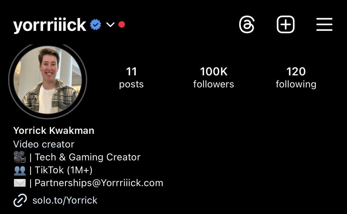 Last week was great for hitting some massive goals on the socials!

✅ 900K on TikTok
✅ 100K on Instagram

Really happy with how this year has been going and I can't wait to see the numbers go up even more 😍
