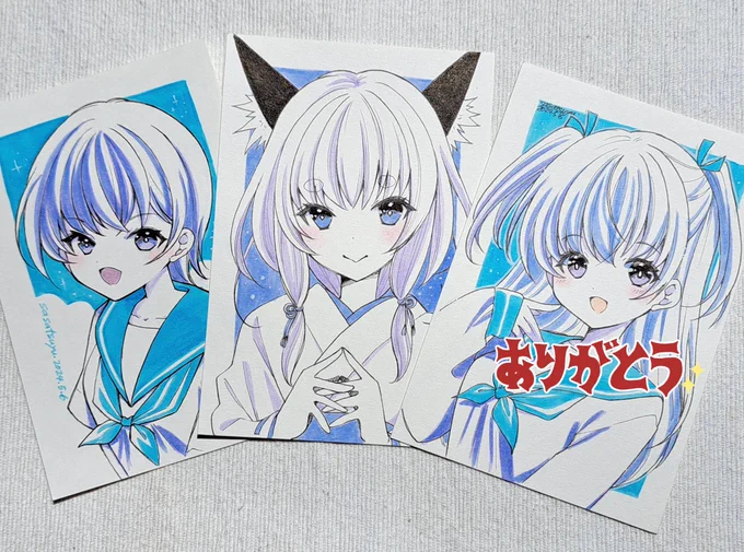 鎌倉MONAさんで開催中の『水色の季節展』。通販ページ見てるだけでも涼しげで心が潤いますね私の作品もお迎えお待ちしていますのでご縁がありましたらよろしくお願いします人気イラストにはパールカラーも使用しているので角度を変えてお楽しみいただけます  