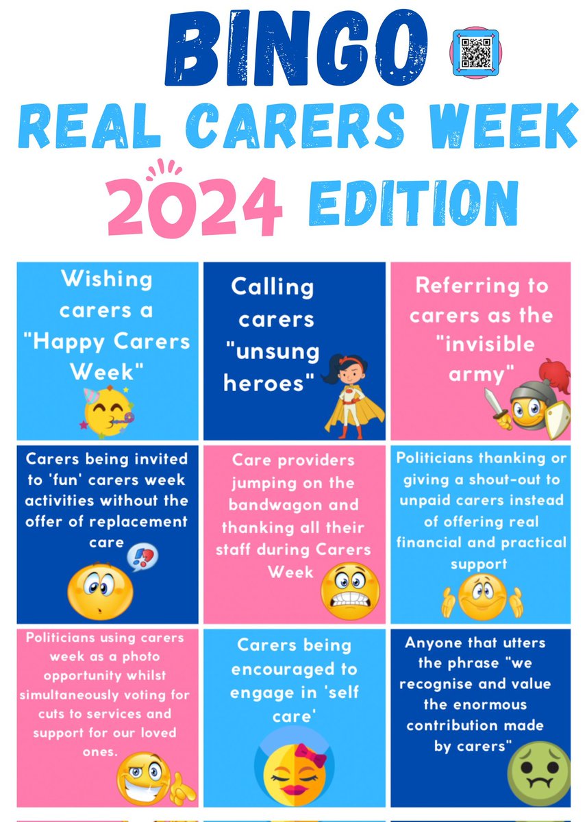 [Putting Carers on the Map} seems to be the mantra this year - who the hell put this memo out for this ? This quote ( cringe worthy ) needs to be added to Bingo Real Carers Week for future ref  . Stop it , just stop it #RealCarersWeek #CarersWeek