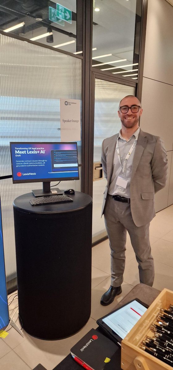 LexisNexisUK's tweet image. It was great to attend The Bar Council's #BarConference on Saturday. We enjoyed meeting with so people &amp;amp; talk about #GenAI and share Lexis+ AI. 

Speak to our team to find out more about how Lexis+ AI can transform your #legal workflow: ow.ly/GqEx50S9n4a 

#barristers #law