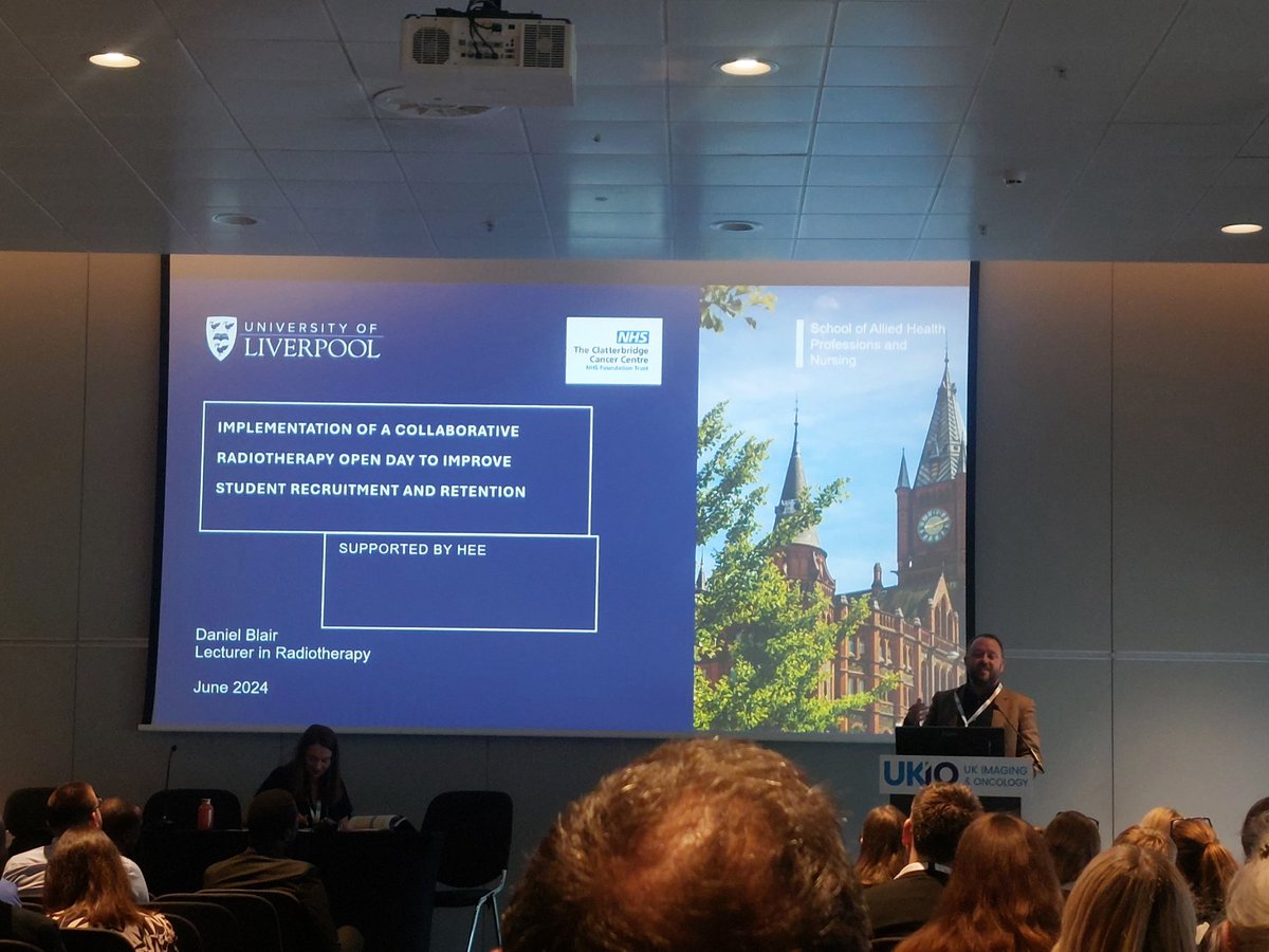 Workforce session <a href="/UKIOCongress/">UKIOCongress</a> hearing about international recruits and a familiar face Danny Blair give a great presentation on a project at University of Liverpool to help attrition on radiotherapy courses.