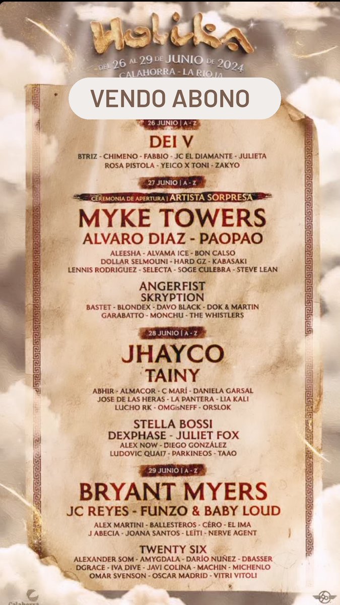 Vendo abono holika 64€