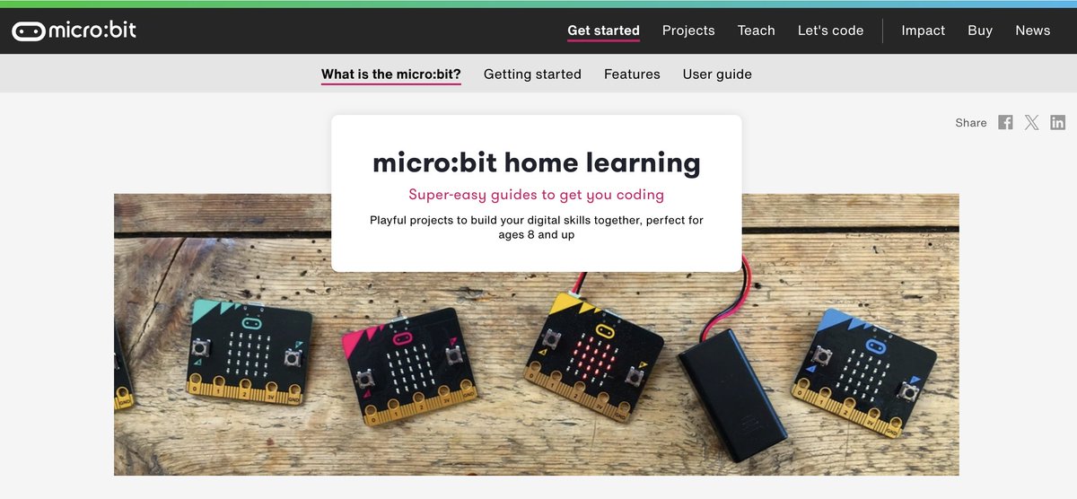 ⚡️micro:bit home learning⚡️
We've got super-easy guides to get you coding &amp; plenty of playful projects to build your digital skills together! 
📍 Perfect for ages 8 and up!
microbit.org/get-started/ho…
#microbit #homelearning #homeschool