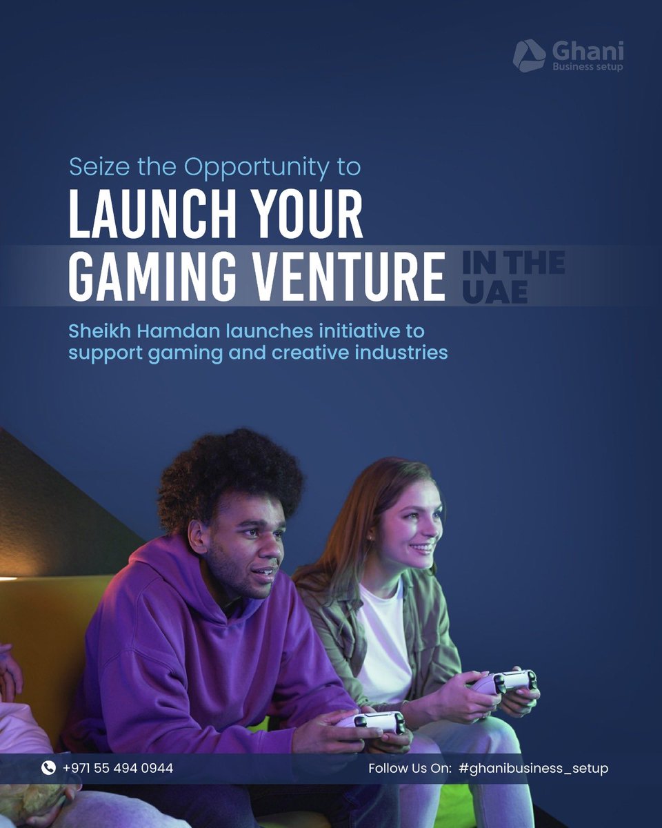 ghaniconsulting's tweet photo. 🚀 Exciting News Alert! Sheikh Hamdan ignites a new era for creative industries in the UAE! 🎮✨

Ready to carve your niche? Seize the moment and launch your gaming venture today! 🕹️ Let Ghani Business Setup be your guiding light as you embark on this thrilling journey to success https://t.co/QQwpcxZxi7