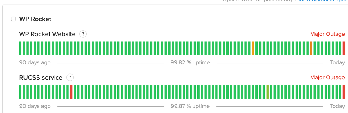 _MichaelSchob's tweet photo. @wp_rocket Got it, server's down. https://t.co/21lQdxWGj0

Why is the page loading speed dependant on your servers.
Please fix this @wp_rocket https://t.co/O2JD6HrlLc