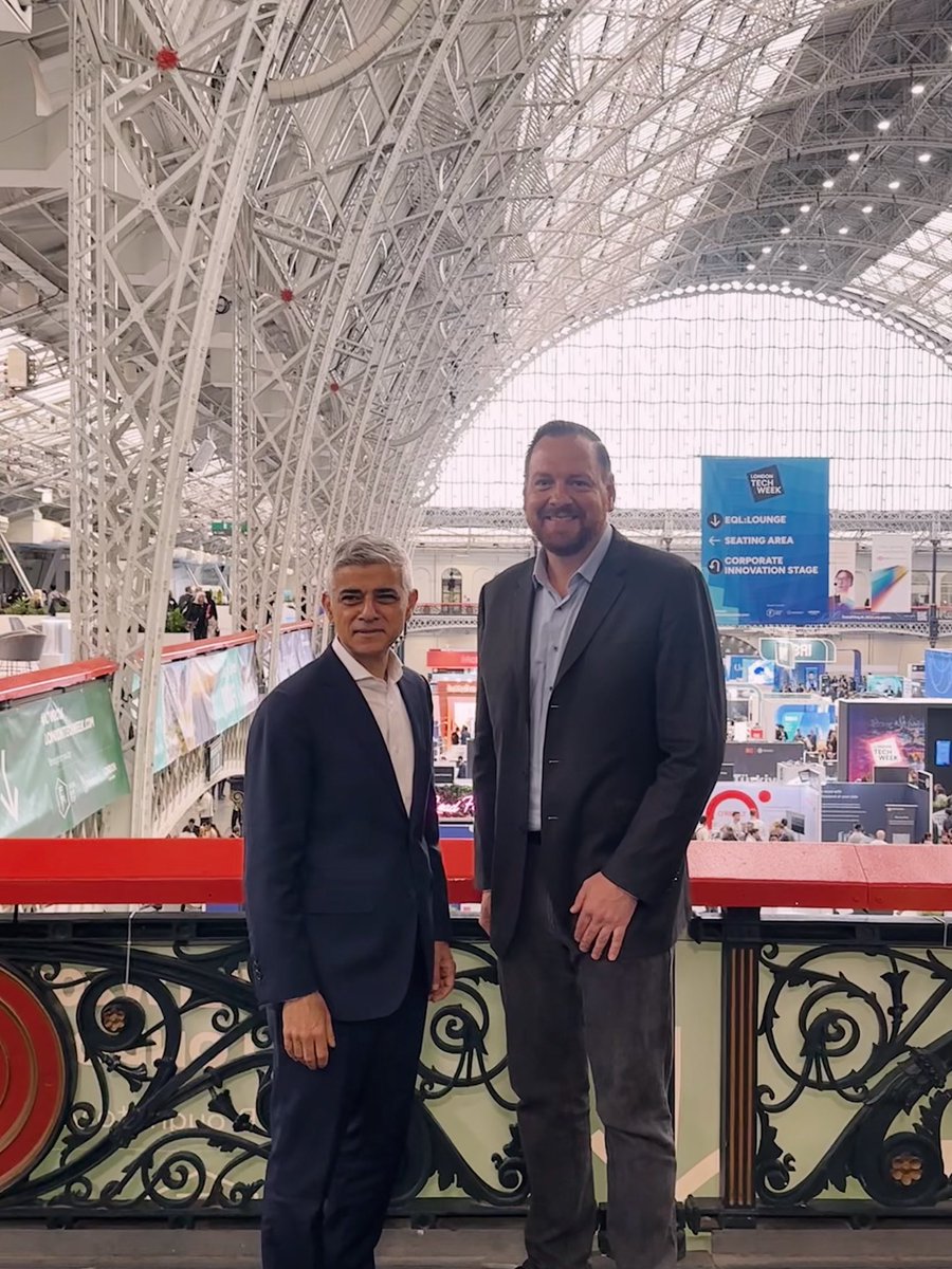Thanks to @mayoroflondon for the warm welcome to London this morning at  <a href="/LDNTechWeek/">London Tech Week</a>. 

Looking forward to our panel discussion later this afternoon <a href="/DaniCMBelg/">Danielle Belgrave</a> (<a href="/GSK/">GSK</a>) <a href="/davidobarber/">David Barber</a> (<a href="/ucl/">UCL</a>) and <a href="/Roxana_M_Molina/">Roxana Mohammadian-Molina</a> #LTW