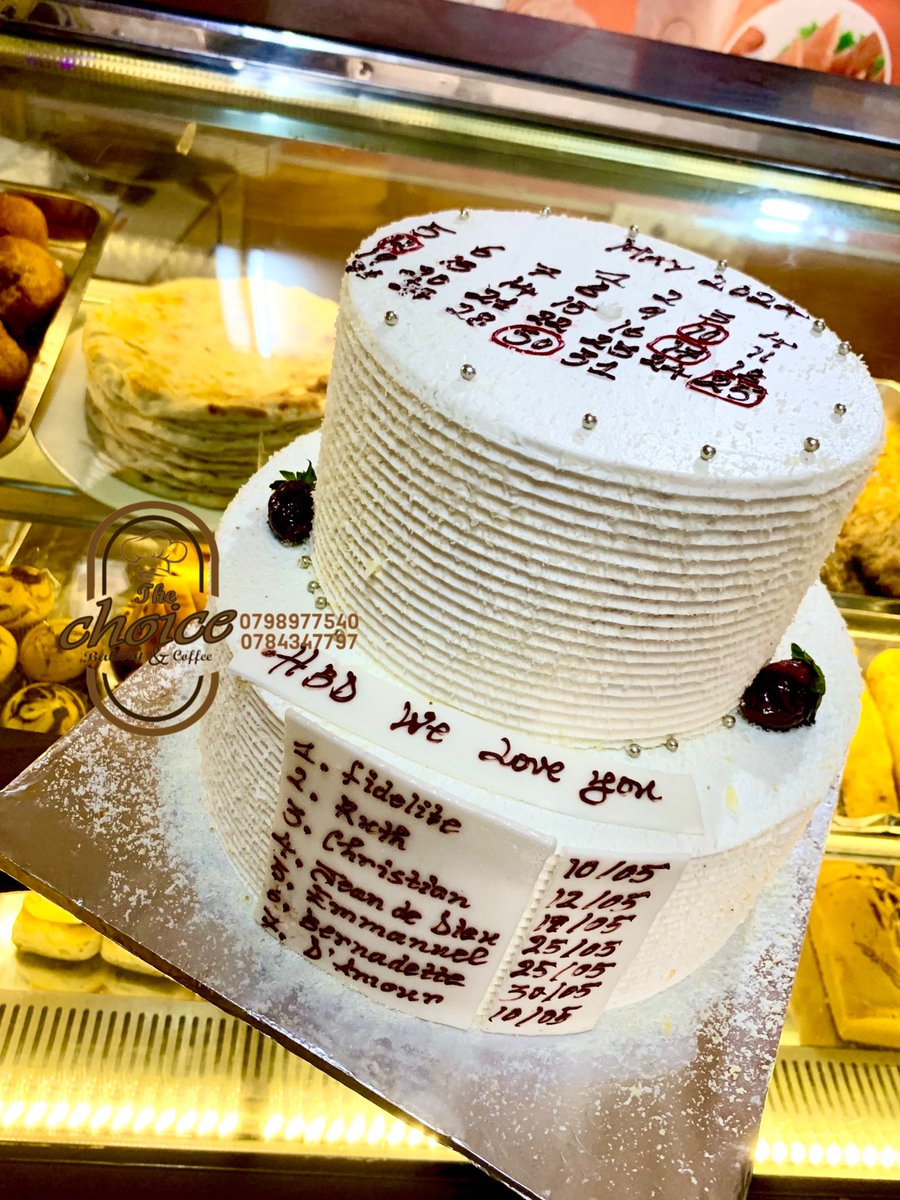 thechoicebakery's tweet photo. Ntahandi wasanga cake nziza nkizi (calendar cakes) uretse iwacu📌 make a good choice with us😋🥰 ibyiza muburyo bwiza kandi bwihuse 🤝✅

#OnlyUs
#TheChoiceToMake https://t.co/pHtkZCJO4t