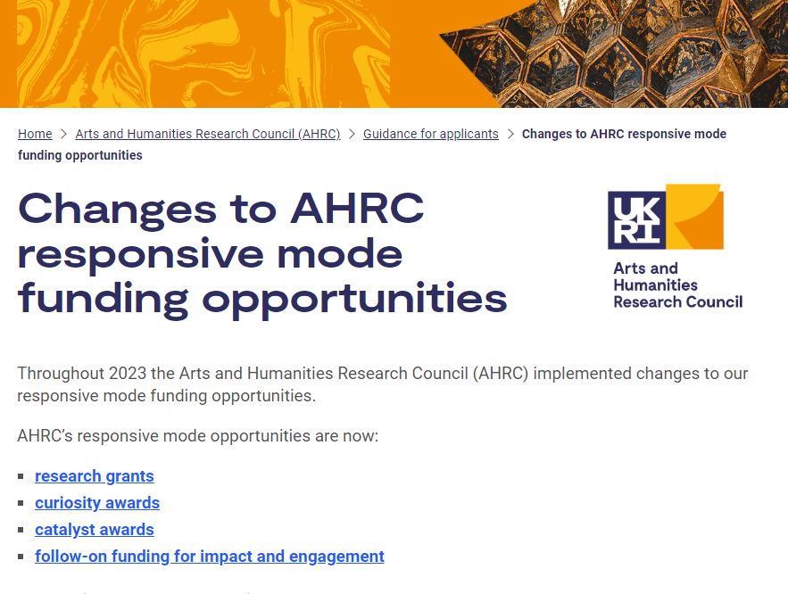 Update: As part of our wider responsive mode transition, we will pause the AHRC Follow on Fund after the current round (Round 4) closes, to review the scheme.

To give applicants more time, we've extended the Round 4 deadline to 18 July 2024.

More info:
orlo.uk/LYj7o