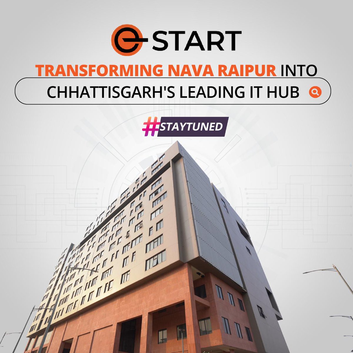 NavaRaipur's tweet photo. Nava Raipur Atal Nagar presents E-Start. An innovative initiative set to build state's premier IT hub. Stay tuned for more info! #navaraipur #smartcity #estart #vacany #jobopportunity #ithub #mnc #cbd #chhattisgarh
@skumar_ias @ChhattisgarhCMO @MoHUA_India @SmartCities_HUA https://t.co/ejdyi83ae8