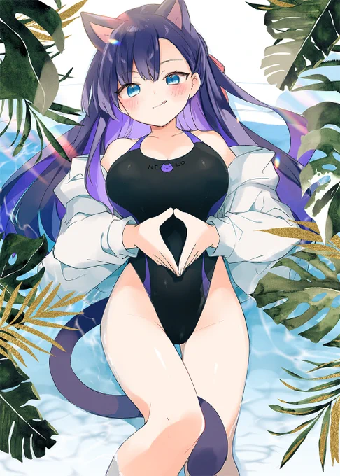 一緒に水遊びしましょ!(水着絵) 