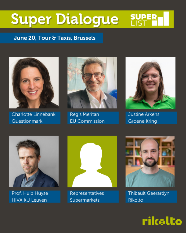 rikoltoBE's tweet photo. Volgende week donderdag 20/6 in Tour&amp;Taxis presenteren we de resultaten van #Superlijst Sociaal, het onderzoek naar het mensenrechtenbeleid van supermarkten in België, met kernactoren op het podium en in de zaal.

Ben jij er ook bij? Schrijf je hier in: https://t.co/grwqzlgrMp https://t.co/sVoLpmS3eJ
