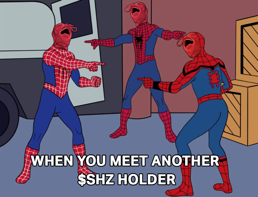 TSSnft's tweet photo. Spotting fellow $SHZ hodlers in the wild be like 🤣🕸️ #airdrop #memecoin #SHZ https://t.co/iV6rLdZRdr