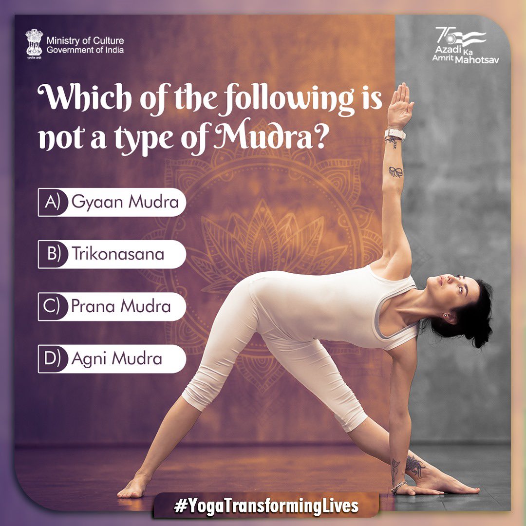 SCZCC's tweet image. #Repost @MinOfCultureGoI

Share the right answer in the comments below!👇🏻

#JustQuizzing #YogaTransformingLives