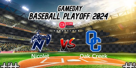 Oak Creek vs Nicolet🚨⚾️Baseball Playoff🚨
📺Live On: bit.ly/3wobsBl
 today.
<a href="/NicoletKnights/">Nicolet Union High School</a> <a href="/nichsbaseball/">Nicolet Baseball</a> <a href="/Athletics_OCHS/">Knights Athletics</a> <a href="/Athletics_OCHS/">Knights Athletics</a> <a href="/knightsoftball/">Oak Creek Softball</a> <a href="/ocreekbaseball/">Oak Creek HS Baseball</a> <a href="/OCKnights/">OCHS Student Section</a> <a href="/OCFSD/">Oak Creek Schools</a>