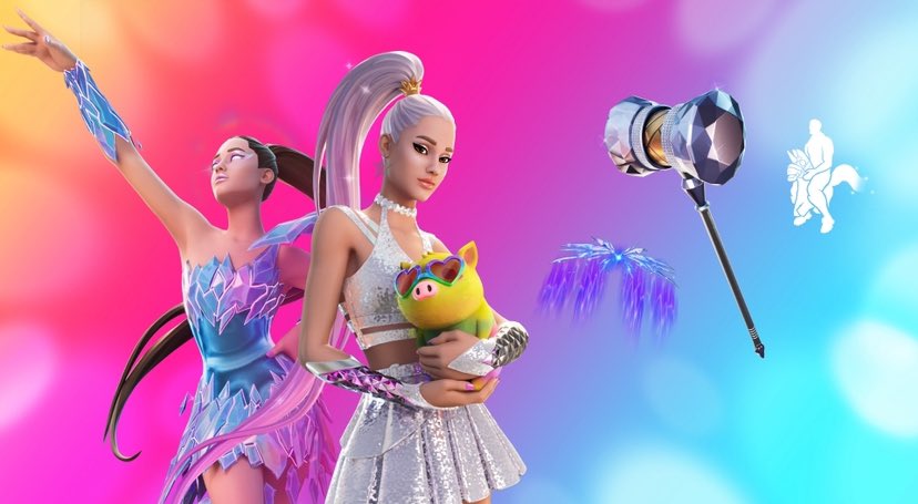 The_Sketch_'s tweet photo. So how does My Hero Academia come back AGAIN! With 7 sections in the item shop and yet Ariana Grande's OG skin is still being gate kept? Make it make sense, please bring her back already! @EpicGames @FortniteGame @FortniteStatus #ArianaGrande #Fortnite https://t.co/W3UixvwajH