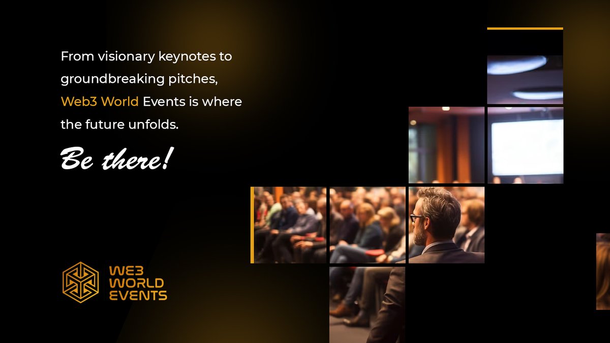 Web3WorldEvents's tweet photo. Experience visionary keynotes and groundbreaking pitches at Web3 World Events! 

Witness the future of decentralized technology and be part of the innovation. 

Secure your spot now! 🚀 

#Web3WorldEvents #Web3Revolution #BlockchainFuture #CryptoEvents https://t.co/SEqyRYZpf6