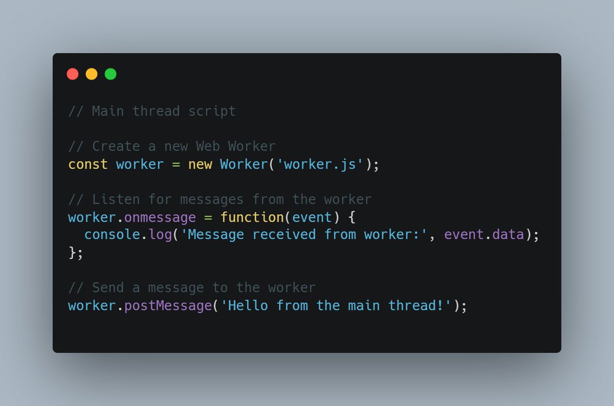 fazalahamed1998's tweet image. Delve into the power of Web Workers in JavaScript! Learn how they boost performance by running tasks independently in the background. Master multi-threading and communication between threads for seamless frontend development. #WebWorkers #JavaScript #letsconnet #buildinpublic