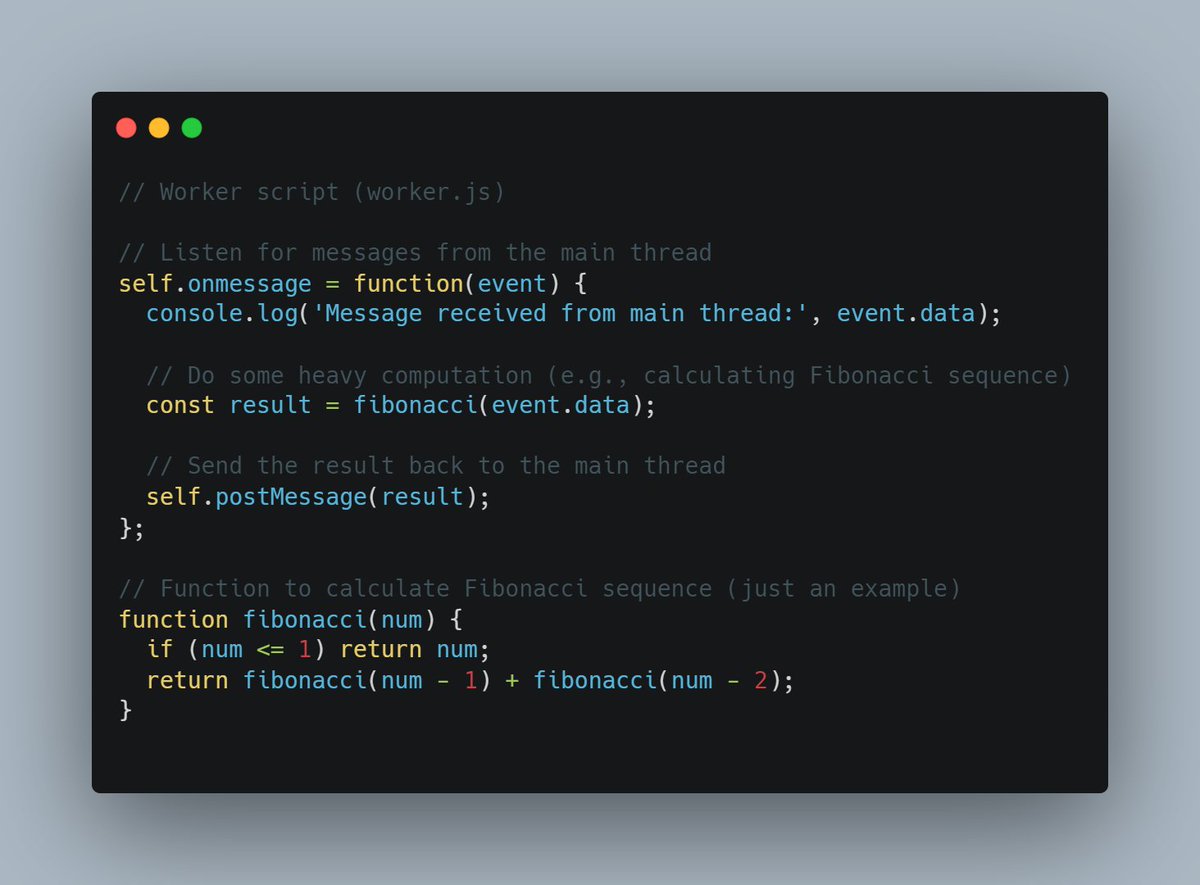 fazalahamed1998's tweet image. Delve into the power of Web Workers in JavaScript! Learn how they boost performance by running tasks independently in the background. Master multi-threading and communication between threads for seamless frontend development. #WebWorkers #JavaScript #letsconnet #buildinpublic