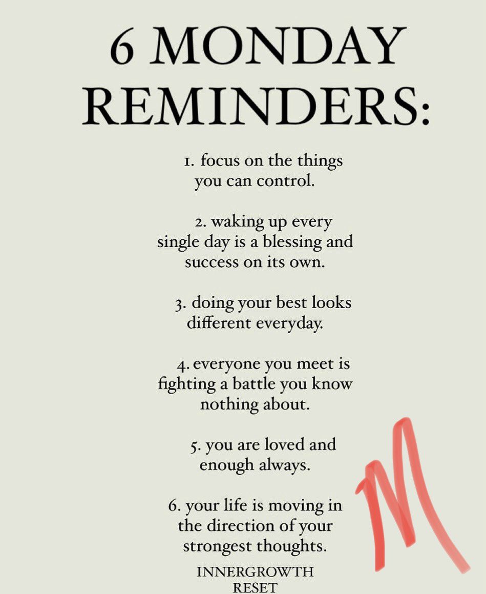 monicamusonda's tweet image. Monday reminders…make it count! 🙏🏾