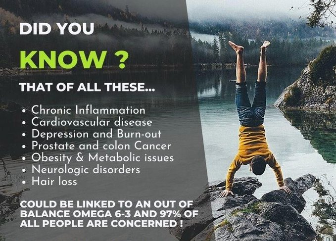 MineralDoc's tweet photo. Why are the #Health & Wellness industry waking up to the importance of #TestBasedNutrition to discover our #fattyacid ratio? This should be 3:1 ratio of omega-6/omega-3 but sadly after close to 1.4m tests, 97% of people fail with an average of 15:1 and rising.
#elevenseshour https://t.co/6LdMVbNU8v
