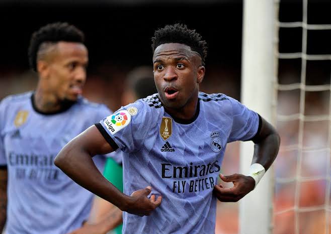 centregoals's tweet photo. 🚨🚨| BREAKING: Three people have been sentenced to eight months in prison and given a 2-year stadium ban for racially abusing Vinícius Júnior during Real Madrid’s game at Valencia in May 2023.

It’s the 𝐅𝐈𝐑𝐒𝐓 time a conviction has been made for racist abuse at a football game in Spain.