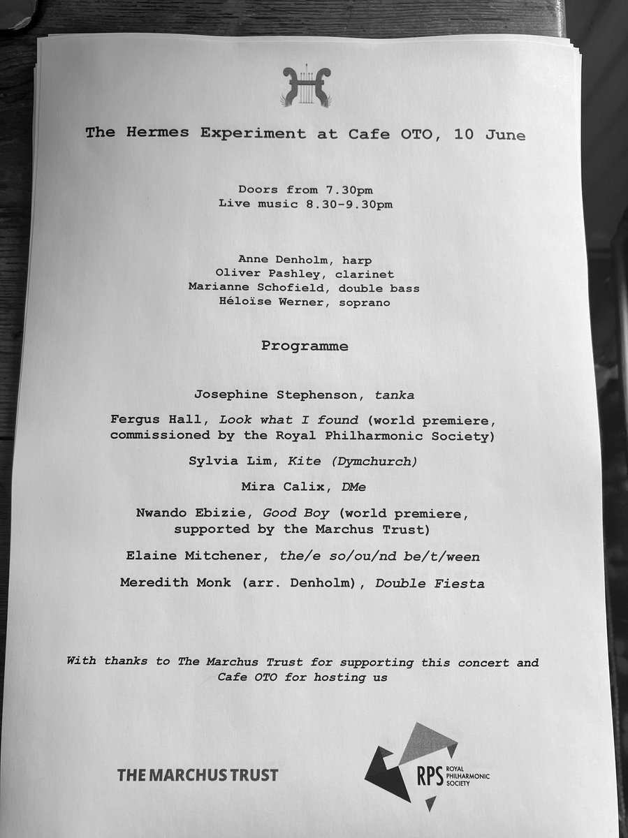 TheHermesExperiment (@thehexperiment) on Twitter photo Tonight <a href="/Cafeoto/">Cafe OTO</a> ! 2 world premieres from @ferghallmusic & <a href="/nwando/">chizoba nwando</a> + Hermes works by @jsphnstphnsn <a href="/sylvlim/">Sylvia Lim</a> Mira Calix @ElaineMitchener + <a href="/anne_denholm/">Anne Denholm-Blair (she/her)</a>ās arrangement of Meredith Monkās « Double FiestaĀ Ā» šš¼ Tonight <a href="/Cafeoto/">Cafe OTO</a> ! 2 world premieres from @ferghallmusic & <a href="/nwando/">chizoba nwando</a> + Hermes works by @jsphnstphnsn <a href="/sylvlim/">Sylvia Lim</a> Mira Calix @ElaineMitchener + <a href="/anne_denholm/">Anne Denholm-Blair (she/her)</a>ās arrangement of Meredith Monkās « Double FiestaĀ Ā» šš¼