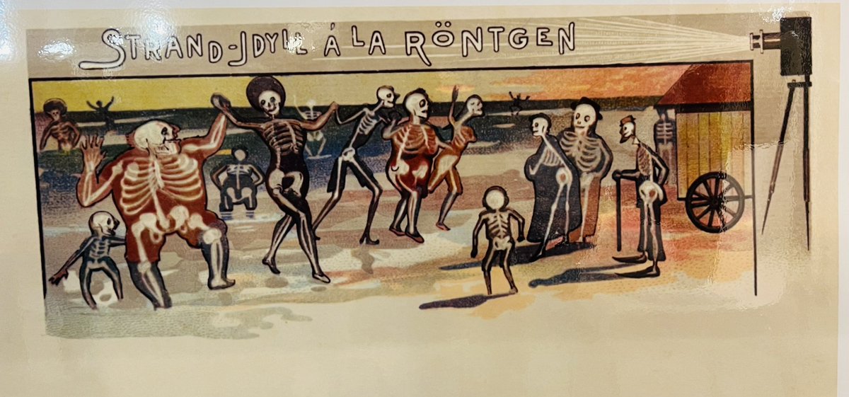 The x-rays show the happy swimmers as dancing skeletons - on British Society for the History of Radiology stand #ukio2024